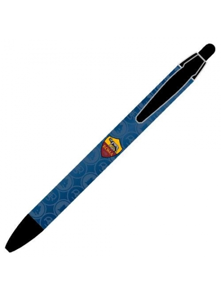Penna in plastica con fusto texture blu AS ROMA